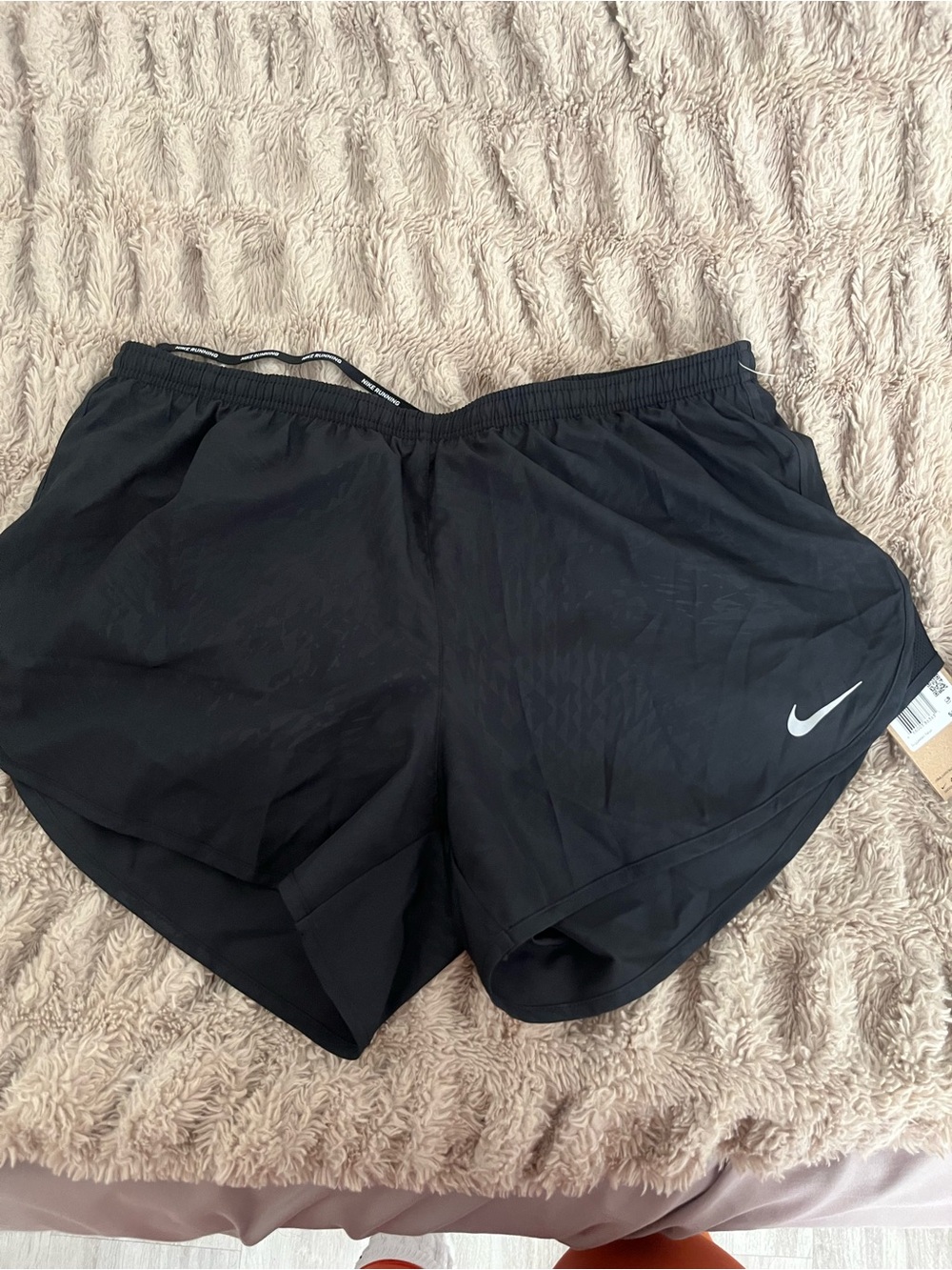 Nike Black Women's Athletic Running Shorts with Reflective Swoosh